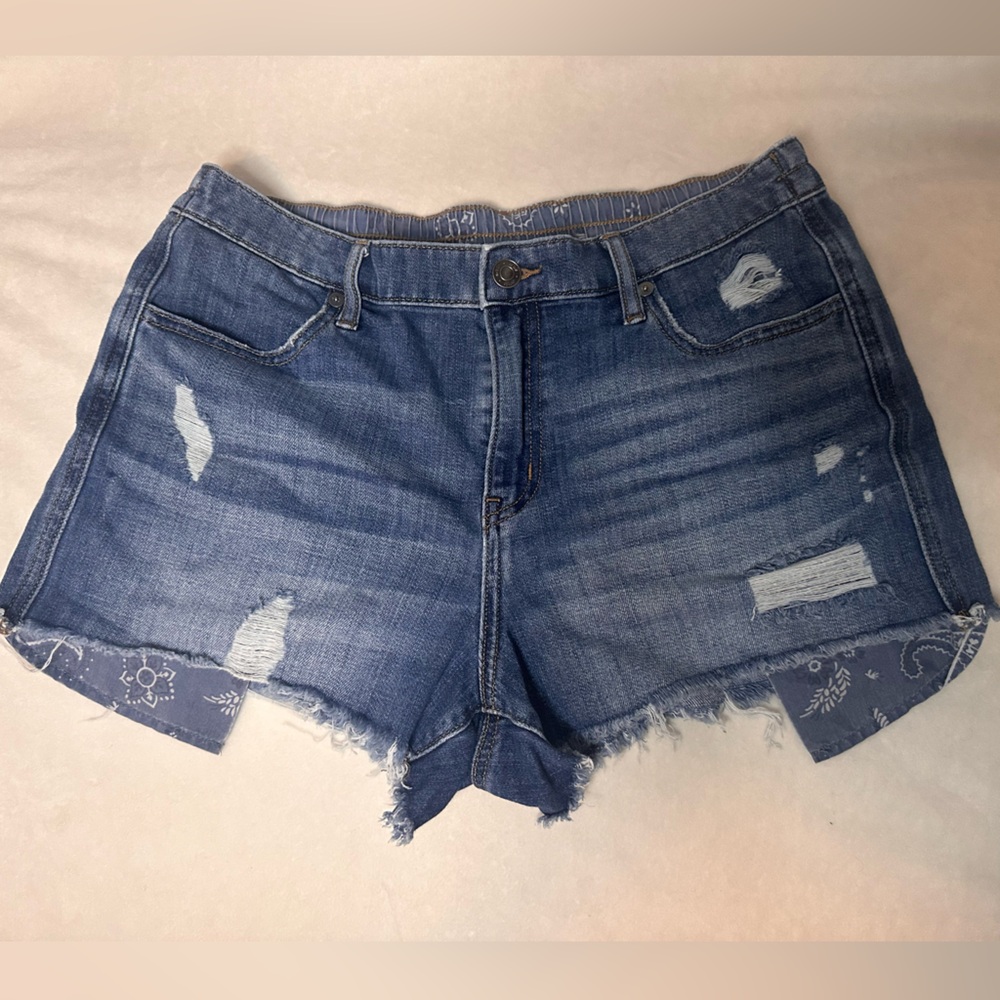 AE aerie Distressed Denim Shorts M